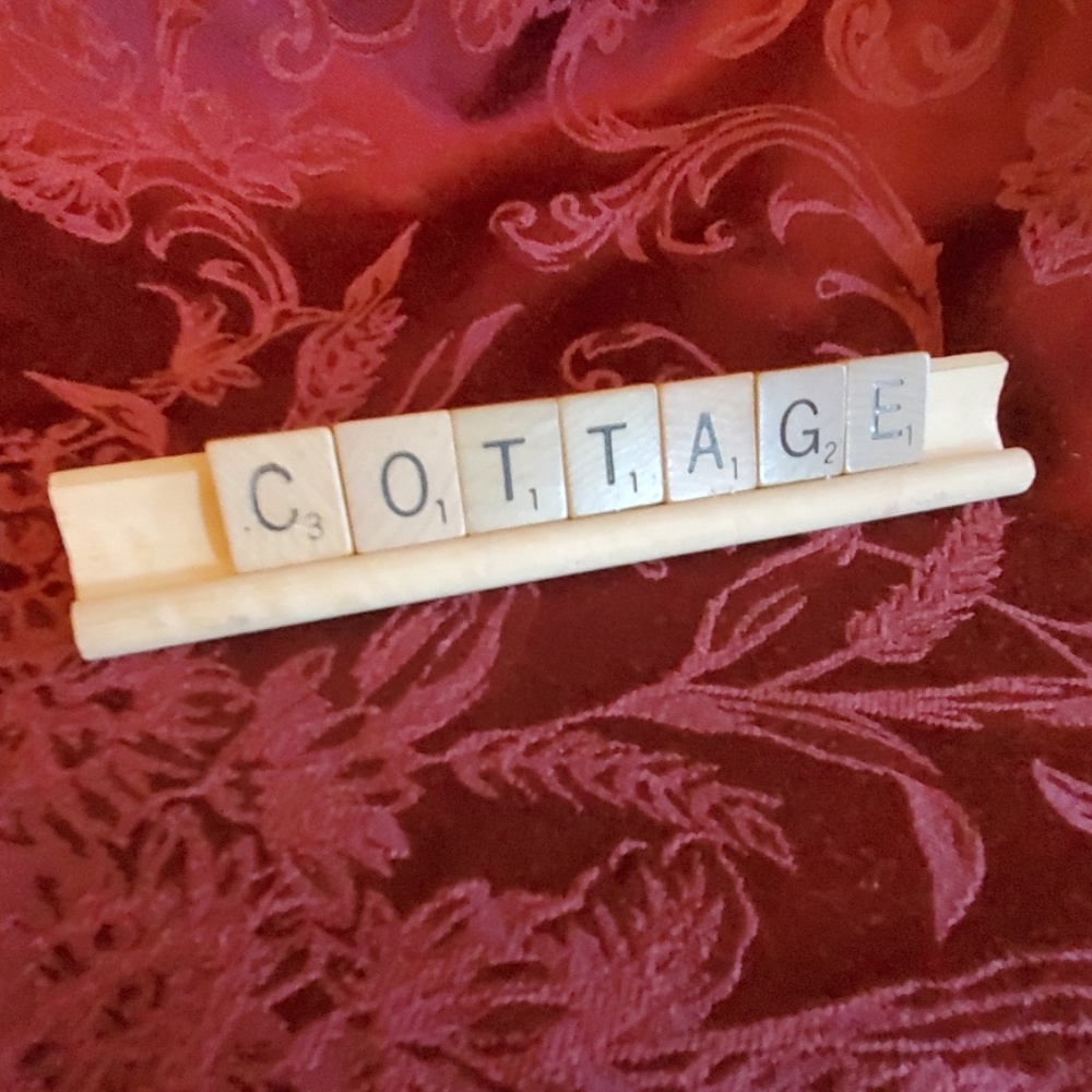 Handcrafted "Cottage" Scrabble Sign